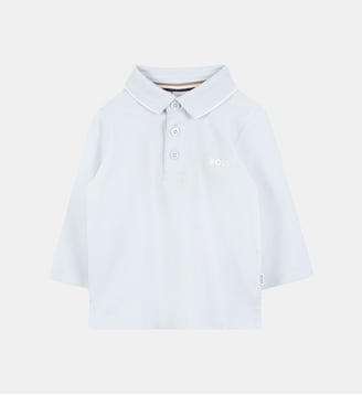 Polo à manches longues - BOSS Kidswear - Bleu glacier