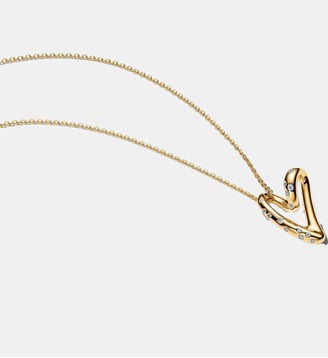 Collier avec Pendentif Cœur Organique Serti Doré - Pandora - Doré