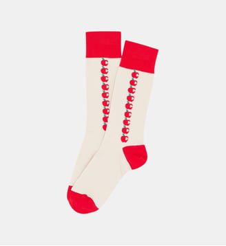 Chaussettes en coton - Pomme d'amour Ecru - Arthur - Écru
