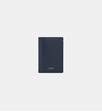 Porte-passeport Martin en cuir lisse - Le Tanneur - Bleu marine