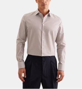 Chemise d'affaires 1/1 Slim Col Kent - Seidensticker - Marron