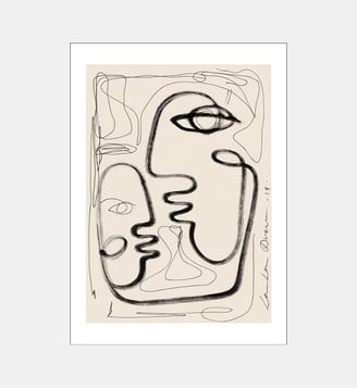 Poster   Tribu 03 - The Poster Club x LouLou Avenue - Poster & Frame - Noir et blanc