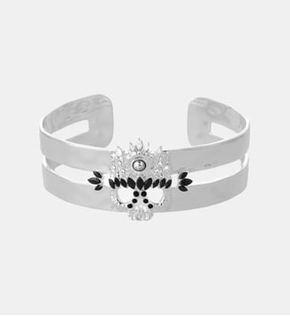 Bracelet jonc avec cabochon central et strass FROZEN - Hipanema - Argenté