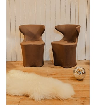 Paire de fauteuils marron Jakob N°703- Produit chiné - Debongout - Marron
