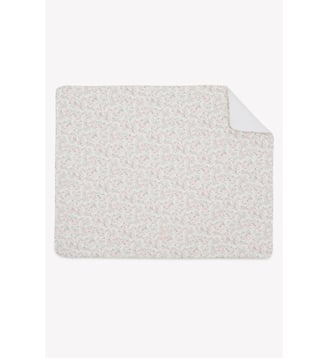 Plaid - Imprimé fleuri jardin hivernal - Tartine Et Chocolat - Rose pâle