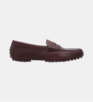 Mocassin driver hampton - cuir lisse - Fairmount - Marron foncé