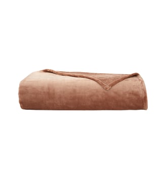 Couvre lit en polaire - Desforges - Praline