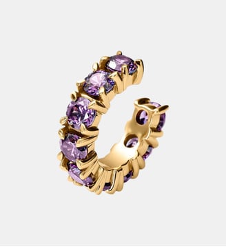 Brassard d’oreille plaqué or jaune avec cristaux violets - Aristocrazy - Or