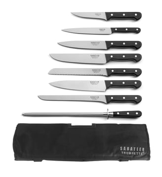 Valise couteaux - Sabatier Trompette - Noir