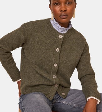 Gilet En Laine Mélangée  Alvin - Maison 123 - Sauge