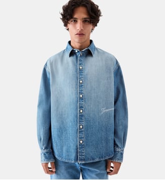 La Chemise De-nimes Simon - Jacquemus - Blue et tabac