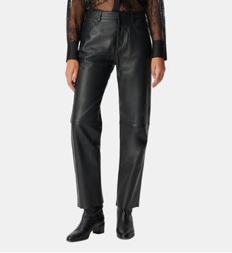 Pantalon en cuir droit JANIS Ikks