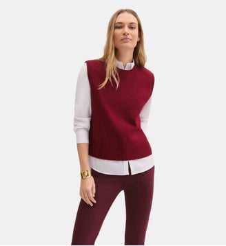 Pull mwillie - Motif uni - Caroll - Rouge foncé