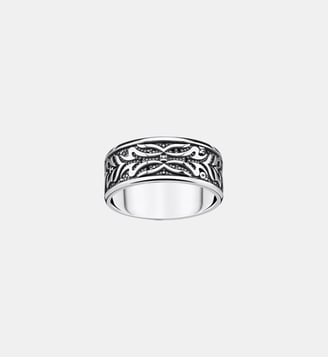 Bague motif tigre noir - Thomas Sabo - Argent