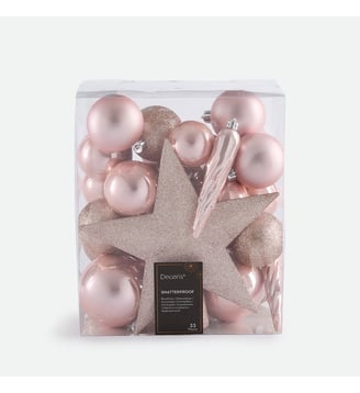 Coffret de 33 boules de Noël - La Redoute Interieurs - Rose