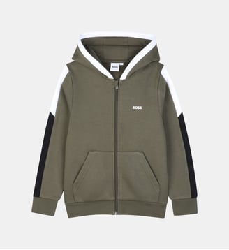 Cardigan à capuche - BOSS Kidswear - Olive