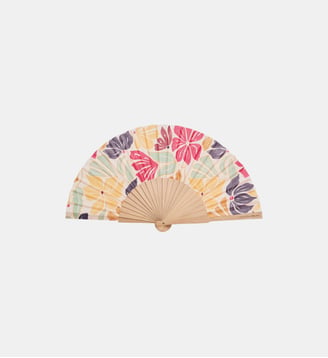 Eventail en Bois - Vanessa Bruno - Creme multicolore