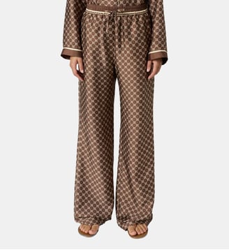 Pantalon satiné à monogramme - CLERY - Gerard Darel - Marron