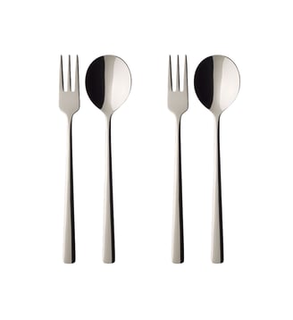 Co.à spagh. 4 pcs 2Cuillères&2fourchette - Villeroy & Boch - Argent