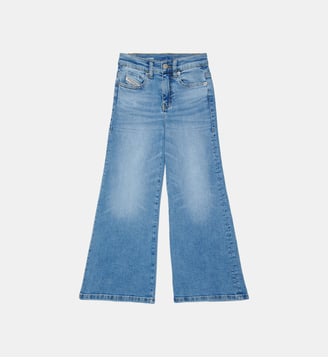 Jean coupe flare délavé bleu clair -1978 - Diesel Kids - Denim bleu