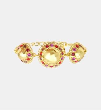 Bracelet chaîne  ronds signature  - Gloria - Satellite - Rouge