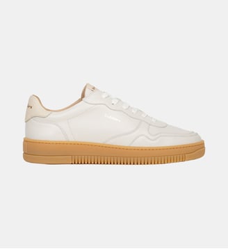 Sneakers Travis Cuir - Bobbies - Blanc cassé et écume