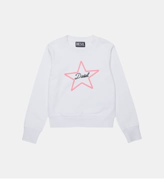 Sweat-shirt ras-du-cou avec logo - Diesel Kids - Blanc