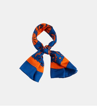 foulard Tamilia en soie orange - Agnès b. - Orange potiron