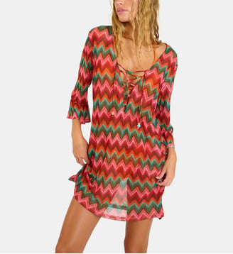 Tunique de plage Acelo Nalikatul imprimé - Banana Moon - Multicolore
