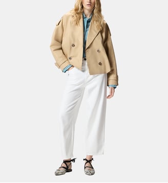 Trench croisé court - Pinko - Beige
