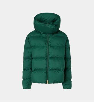 Doudoune à capuche en tissu technique - Pinko - Vert