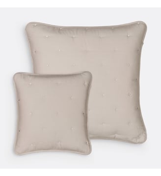 Housse de coussin matelassé coton carrée - La Redoute Interieurs - Taupe