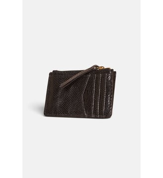 Porte-Cartes En Cuir Effet Python Valentin - Maison 123 - Noir