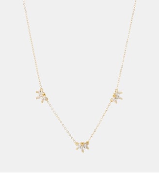 Collier pétales zirconium en argent garanti doré - Balaboosté - Doré