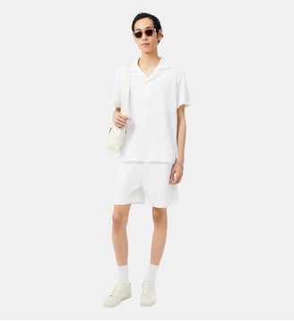 Short jersey texturé - Lacoste - Blanc