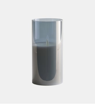 Bougie LED, H20 cm - AM.PM - Gris fumé