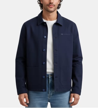 Veste worker Wendel en coton - Serge Blanco - Bleu foncé