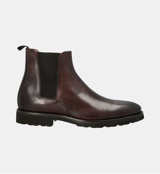 Chelsea boots patrizio - cuir lisse - Colisée Paris - Marron foncé