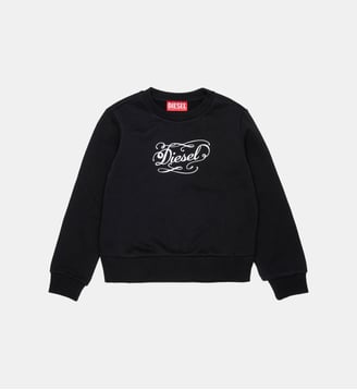 Sweat-shirt col rond avec logo - Diesel Kids - Noir
