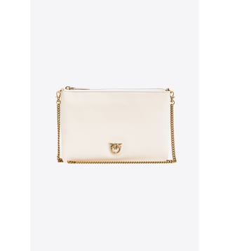 Sac moyen à épaule flat love bag simply - Pinko - Blanc