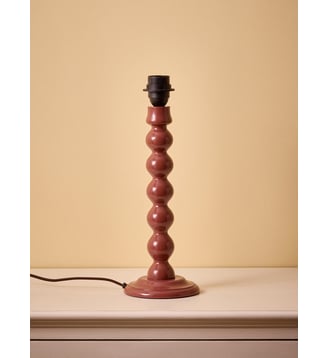 Pied de lampe en bois Bertille - Moyen Modèle - Cyrillus - Bordeaux