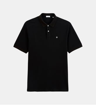 Polo Lucas en piqué de coton - Serge Blanco - Noir