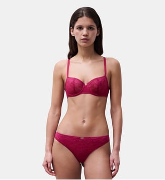 Tanga avec bijou - Chantelle - Fraise des bois