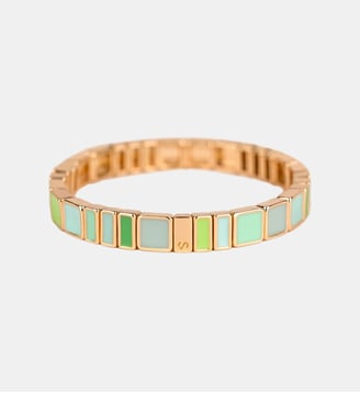 Bracelet facettes carrées serties - Simone à Bordeaux - Vert