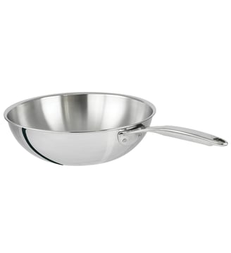 Wok Castel Pro inox Ø30 cm - Cristel - Acier
