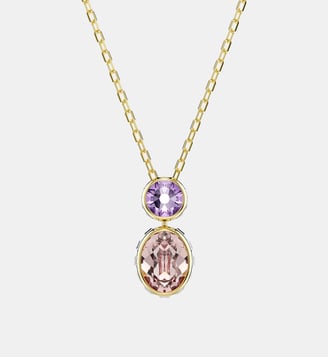 Pendentif Chroma, Doré à l’or 18 carats (750/1000) - Swarovski - Multi colored et gold tone plated
