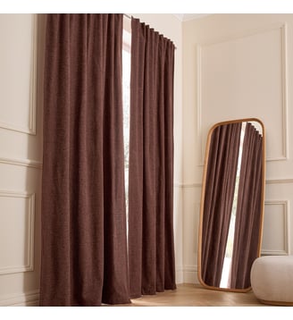 Rideau, finition ruflette - AM.PM - Acajou