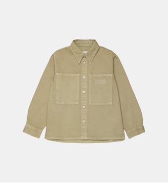 Chemise à poches appliquées avec logo - MM6 Maison Margiela - Vert olive foncé