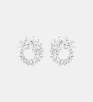 Anneaux d'oreilles Mesmera, Taille marquise, Métal rhodié - Swarovski - White et rrhodium plated