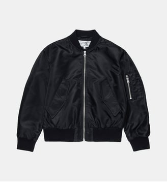 Blouson bomber avec logo imprimé - MM6 Maison Margiela - Noir
